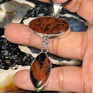 Mahogany Obsidian Pendant 2 1/2”